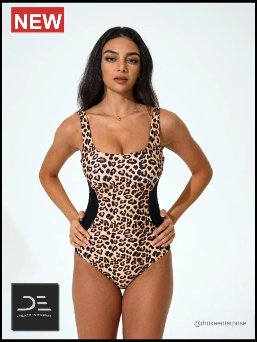 Slimming Tummy Control One Piece Swimsuit Square Neck Bathing Suit